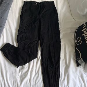 Black misguided cargo pants